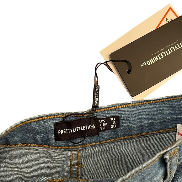 PrettyLittleThing Light Wash Disco Fit Skinny Jean Size 6 NWT - Picture 5 of 6